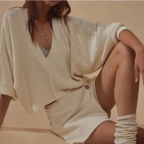 Free People Primavera Skort Sweater Set in Ivory Large NWT - Picture 1 of 10